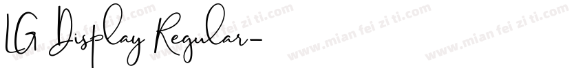 LG Display Regular字体转换